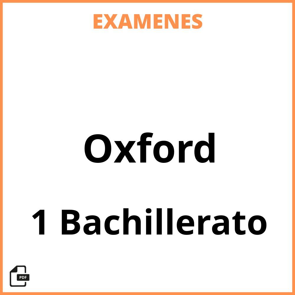 1 Bachillerato Oxford