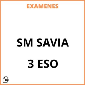 Examenes 3 ESO SM SAVIA Resueltos PDF