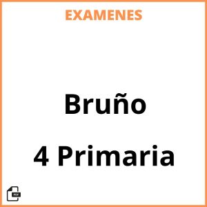 Examenes 4 Primaria Bruño PDF Resueltos