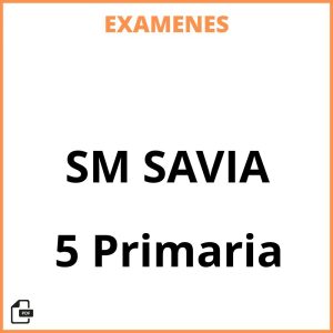 Examenes PDF 5 Primaria SM SAVIA Resueltos