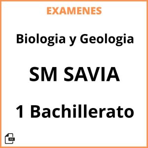 Examenes PDF Biologia y Geologia 1 Bachillerato SM SAVIA Resueltos
