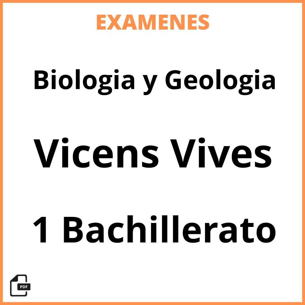 Biologia y Geologia 1 Bachillerato Vicens Vives