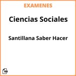 Examenes Ciencias Sociales Santillana Saber Hacer Resueltos PDF