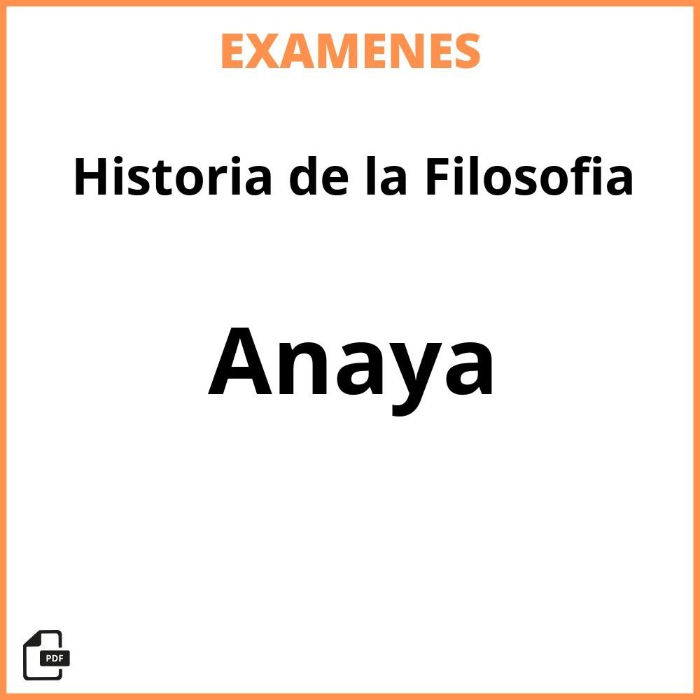 Historia de la Filosofia Anaya