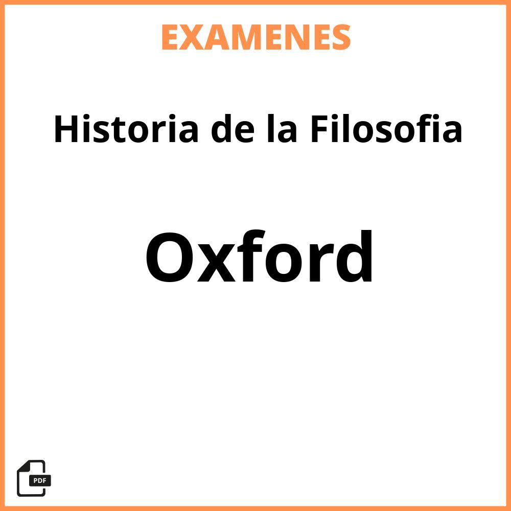 Historia de la Filosofia Oxford