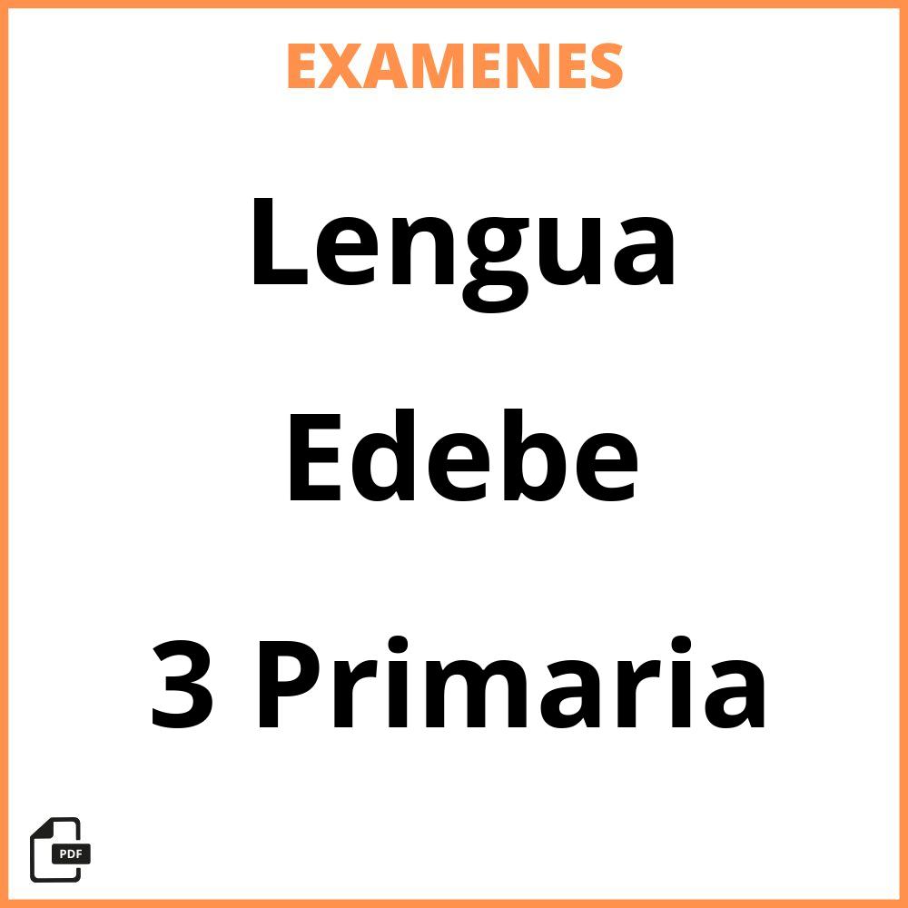 Lengua 3 Primaria Edebe