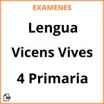 Examenes PDF Lengua 4 Primaria Vicens Vives Resueltos