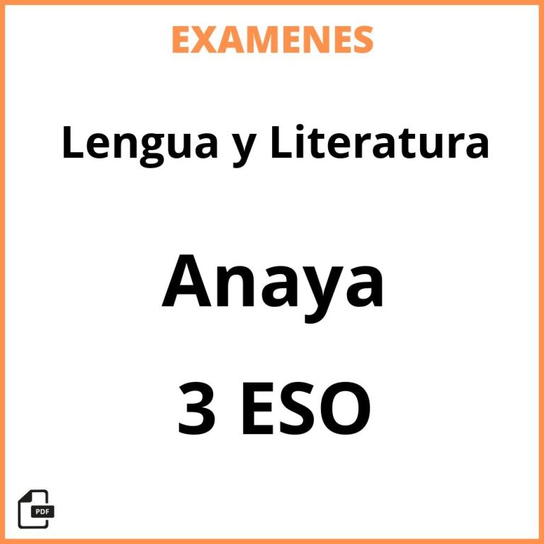 Examenes Lengua 6 Primaria Anaya PDF Resueltos 2023