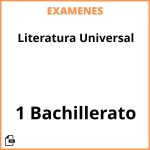 Examenes Literatura Universal 1 Bachillerato PDF Resueltos