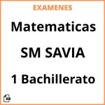 Examenes Resueltos Matematicas 1 Bachillerato SM SAVIA PDF