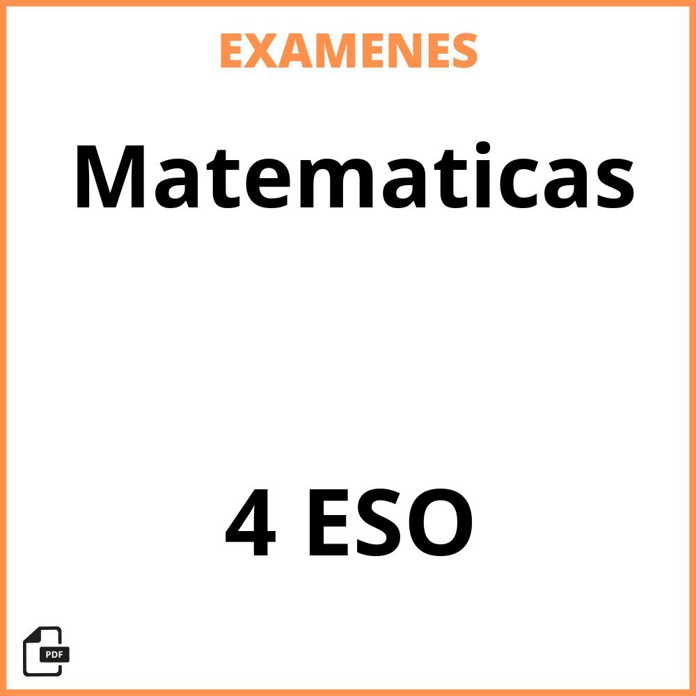 Matematicas 4 ESO