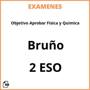 Examenes Objetivo Aprobar Fisica y Quimica 2 ESO Bruño Resueltos PDF