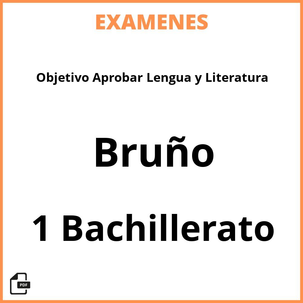 Objetivo Aprobar Lengua y Literatura 1 Bachillerato Bruño