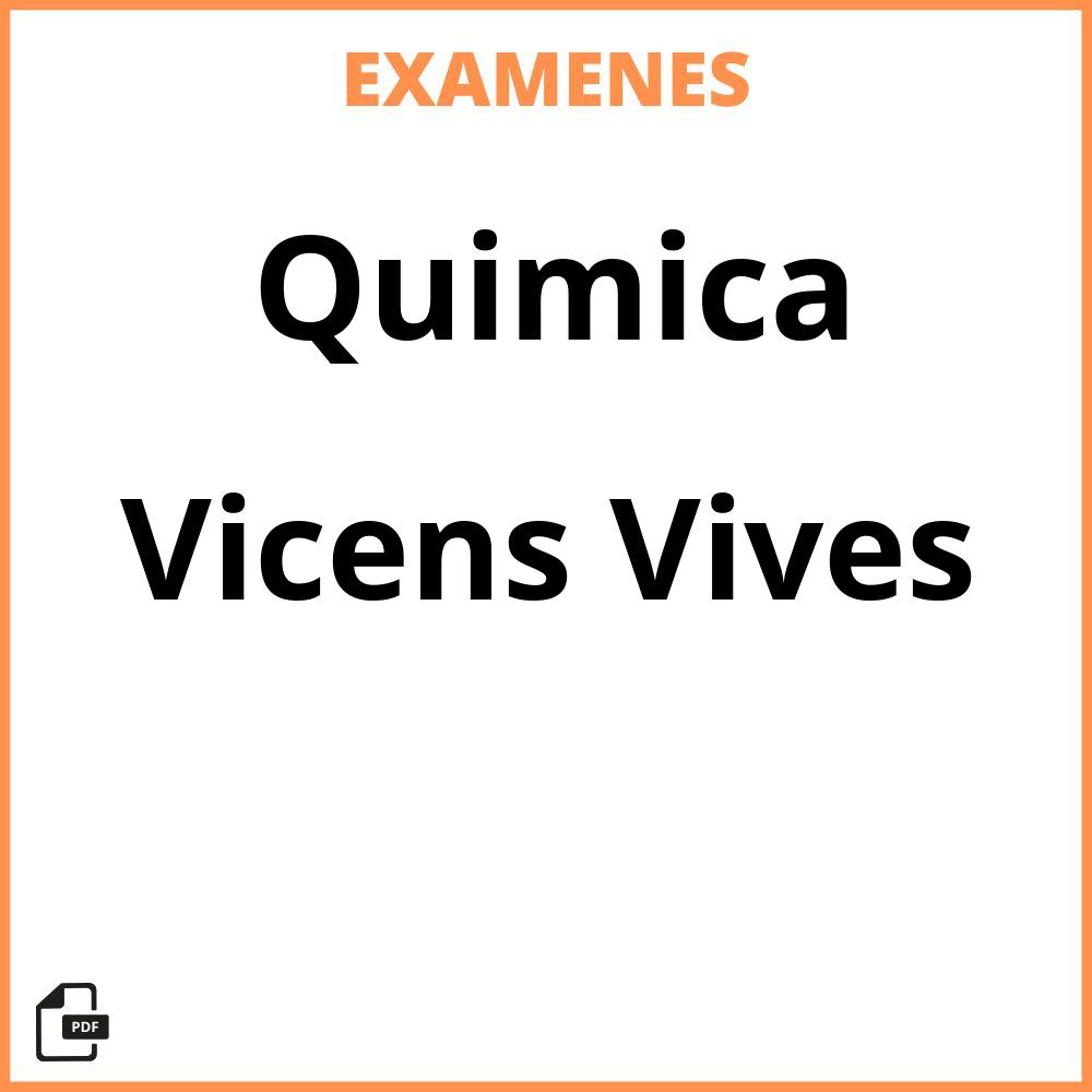 Quimica Vicens Vives