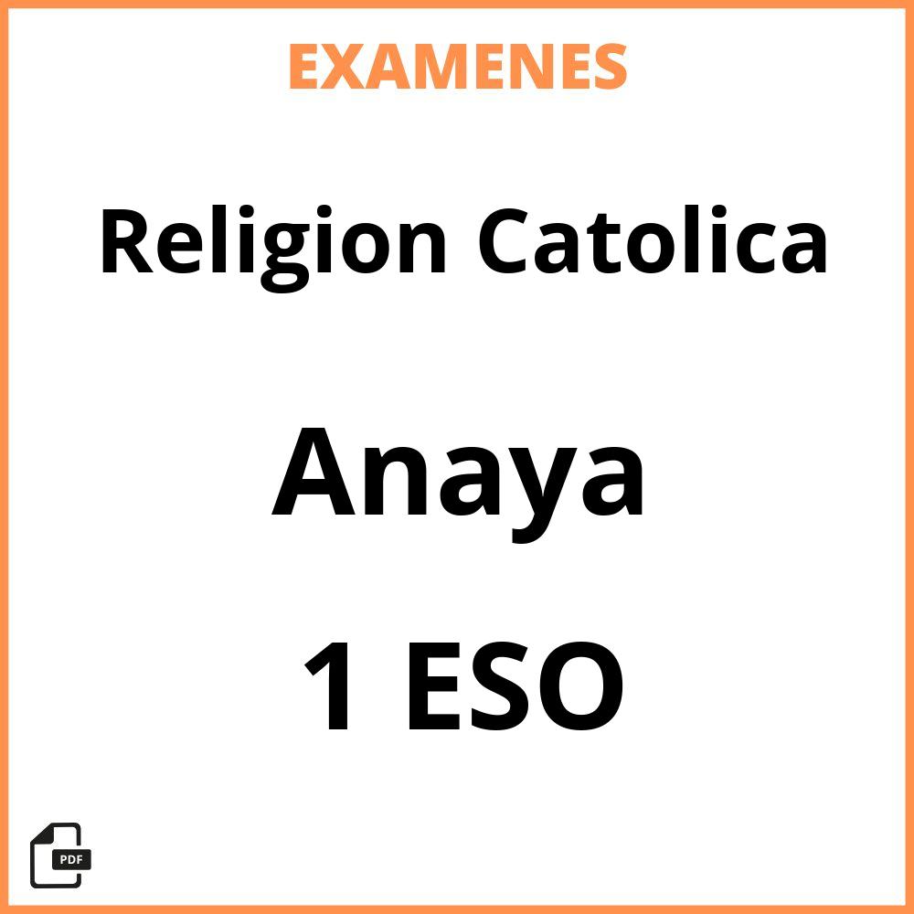 Religion Catolica 1 ESO Anaya