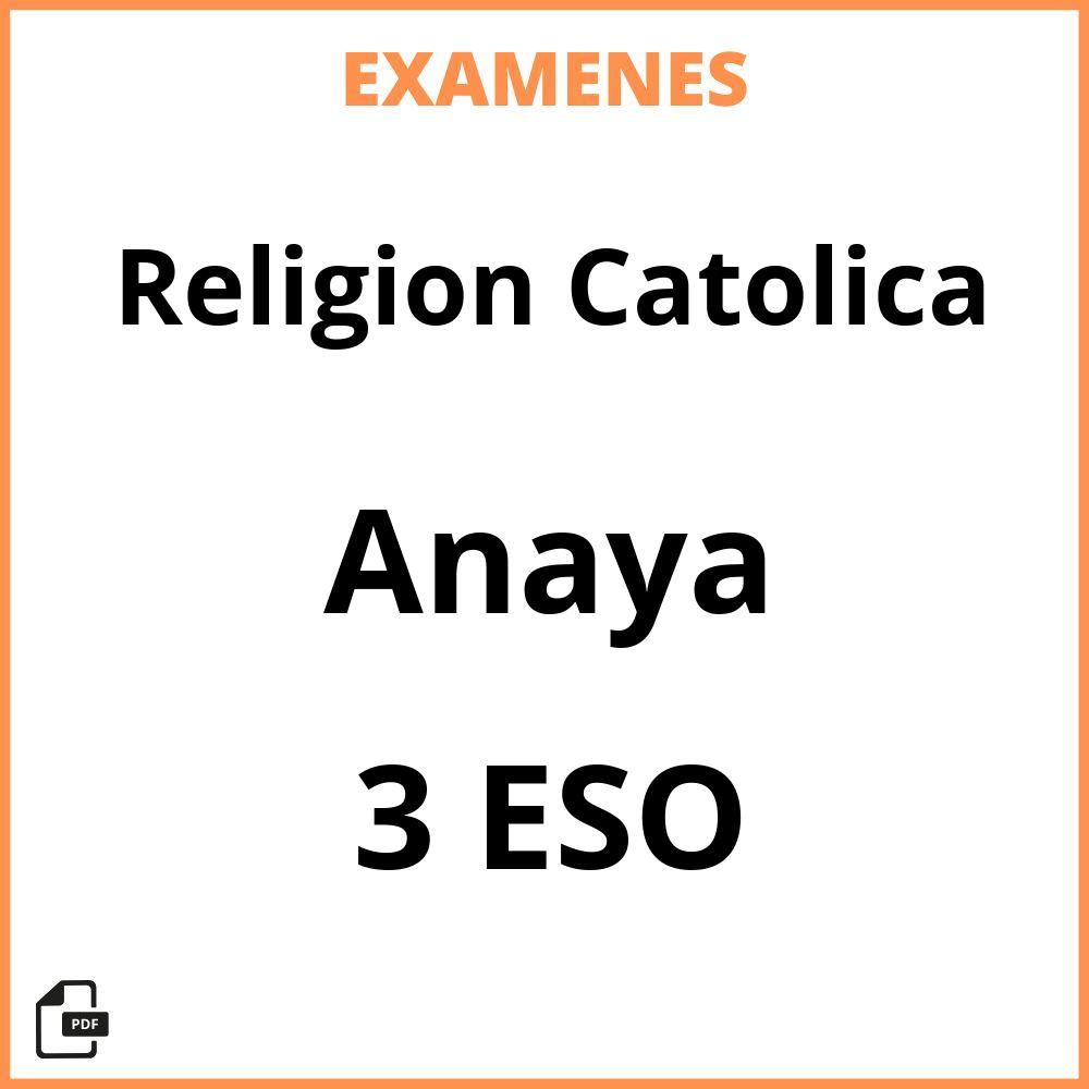 Religion Catolica 3 ESO Anaya