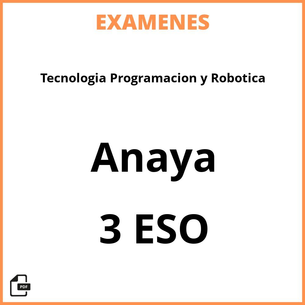 Tecnologia Programacion y Robotica 3 ESO Anaya